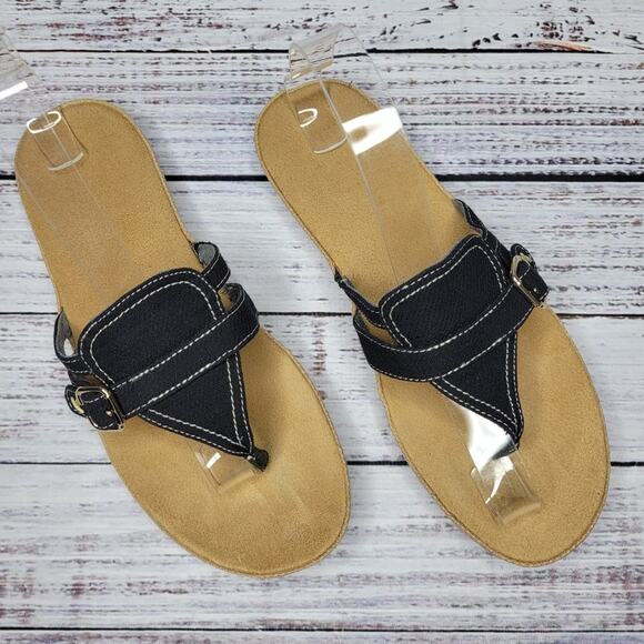 Dr. Scholl's Fastbreak Thong Sandals Black EUC | 8 - Picture 4 of 8